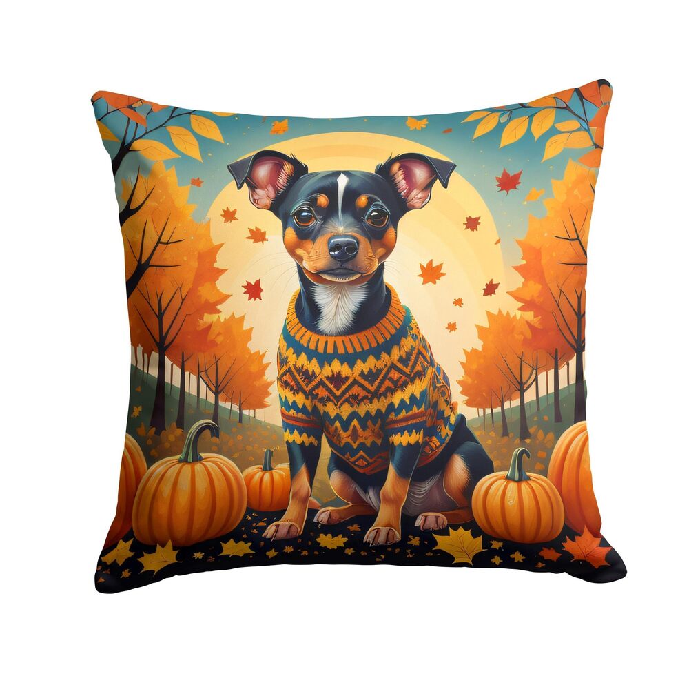 1577 DAC1059PW1818 Miniature Pinscher Fall Fabric Decorative Pillow Machine